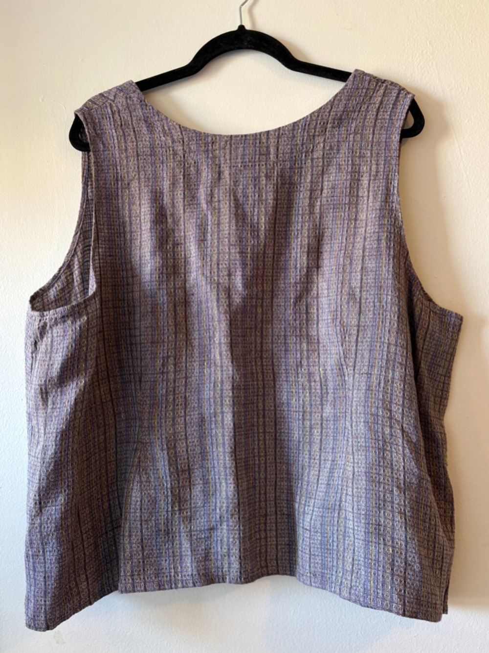 Flax Linen 3 Piece Skirt Set Button Front Jacket Sleeveless Top & Maxi Skirt XL - Picture 6 of 16
